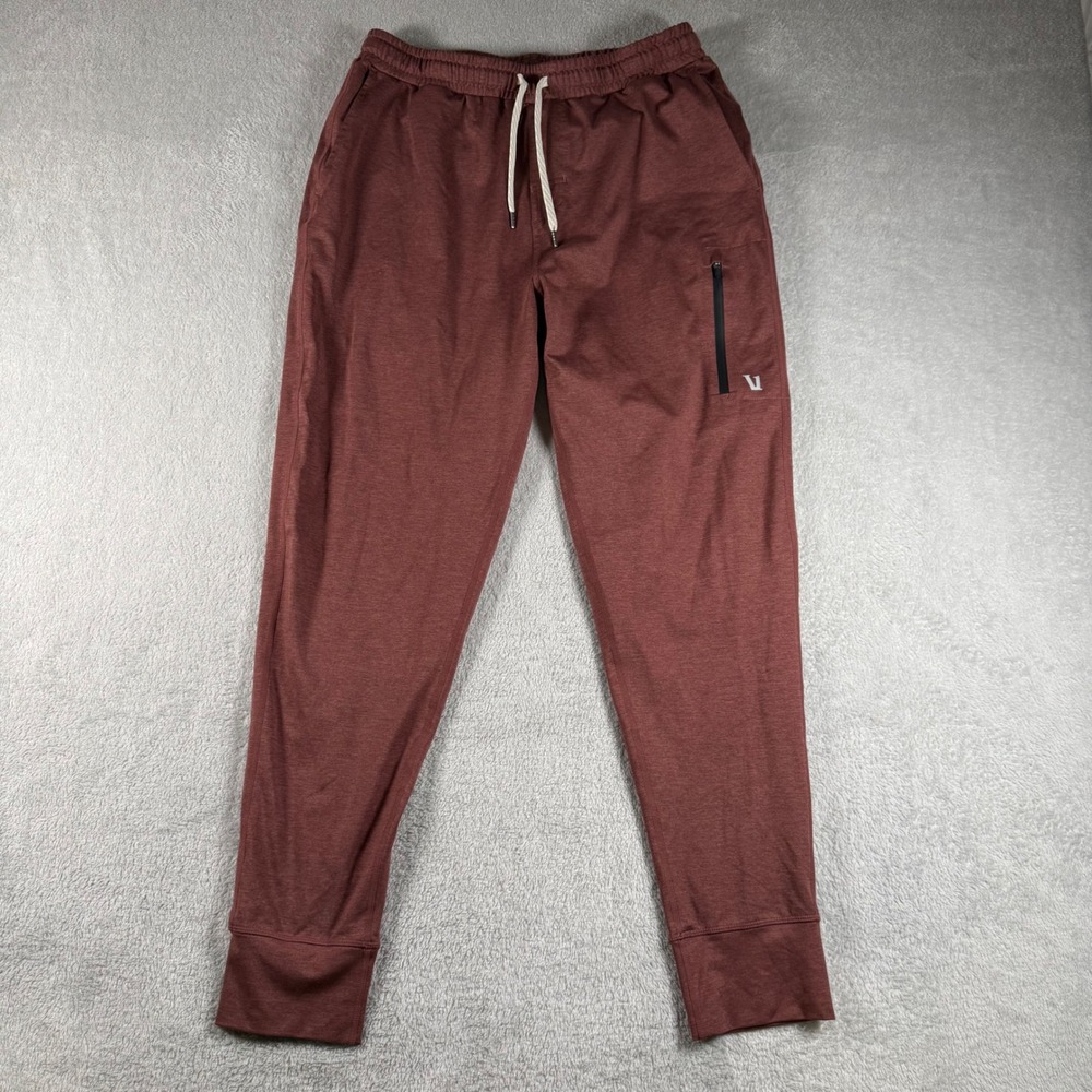 Vuori Sunday Performance Jogger Men Medium Burgundy Heather Athletic Pants V416